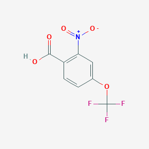 molecular formula C8H4F3NO5 B3102788 2-硝基-4-(三氟甲氧基)苯甲酸 CAS No. 142494-70-0