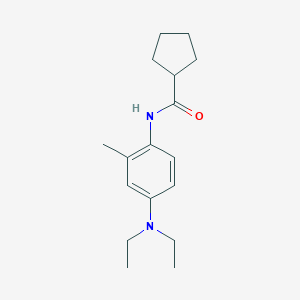 molecular formula C17H26N2O B310281 N-[4-(diethylamino)-2-methylphenyl]cyclopentanecarboxamide 