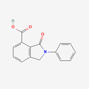 molecular formula C15H11NO3 B3102813 3-oxo-2-phenyl-2,3-dihydro-1H-isoindole-4-carboxylic acid CAS No. 14261-92-8