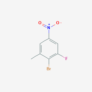 molecular formula C7H5BrFNO2 B3102828 2-Bromo-1-fluoro-3-methyl-5-nitrobenzene CAS No. 1426805-92-6