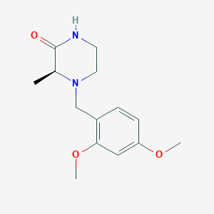 molecular formula C14H20N2O3 B3102850 (S)-4-(2,4-二甲氧基苄基)-3-甲基哌嗪-2-酮 CAS No. 1427063-32-8