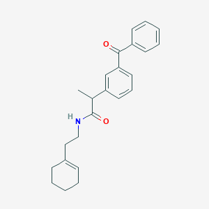 molecular formula C24H27NO2 B310287 2-(3-benzoylphenyl)-N-[2-(1-cyclohexen-1-yl)ethyl]propanamide 