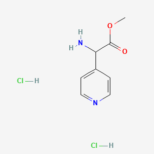 molecular formula C8H11ClN2O2 B3102906 2-氨基-2-(4-吡啶基)乙酸二盐酸盐 CAS No. 1427475-14-6