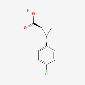 molecular formula C10H9ClO2 B3102915 (1S,2S)-2-(4-chlorophenyl)cyclopropane-1-carboxylic acid CAS No. 142793-24-6