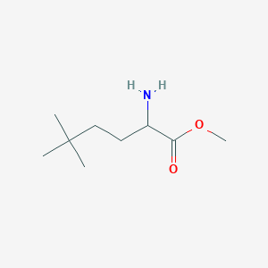 molecular formula C9H19NO2 B3102940 Methyl 2-amino-5,5-dimethylhexanoate CAS No. 142886-14-4