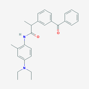 molecular formula C27H30N2O2 B310295 2-(3-benzoylphenyl)-N-[4-(diethylamino)-2-methylphenyl]propanamide 
