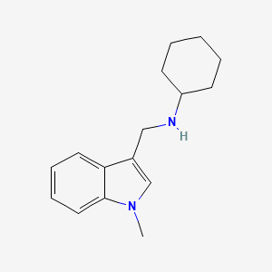 molecular formula C16H22N2 B3102957 N-[(1-甲基-1H-吲哚-3-基)甲基]环己胺 CAS No. 142920-60-3
