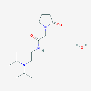 molecular formula C14H29N3O3 B3102973 N-(2-(Diisopropylamino)ethyl)-2-(2-oxopyrrolidin-1-yl)acetamide hydrate CAS No. 1429378-01-7