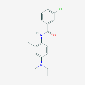 molecular formula C18H21ClN2O B310298 3-chloro-N-[4-(diethylamino)-2-methylphenyl]benzamide 