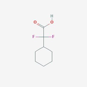 molecular formula C8H12F2O2 B3102985 2-Cyclohexyl-2,2-difluoroacetic acid CAS No. 142977-61-5