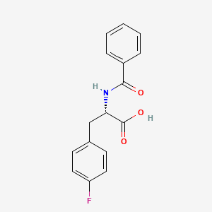 molecular formula C16H14FNO3 B3103022 (S)-2-Benzamido-3-(4-fluorophenyl)propanoic acid CAS No. 143120-37-0
