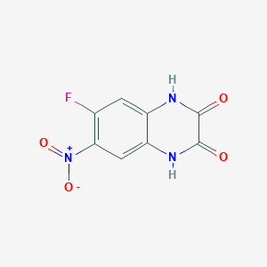 molecular formula C8H4FN3O4 B3103046 6-Fluoro-7-nitro-1,4-dihydro-2,3-quinoxalinedione CAS No. 143151-09-1