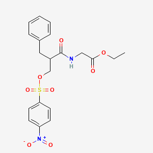molecular formula C20H22N2O8S B3103055 Ethyl 2-(2-benzyl-3-(((4-nitrophenyl)sulfonyl)oxy)propanamido)acetate CAS No. 1431697-91-4