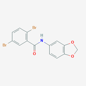 molecular formula C14H9Br2NO3 B310307 N-(1,3-benzodioxol-5-yl)-2,5-dibromobenzamide 