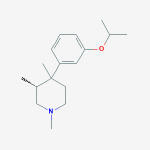 molecular formula C17H27NO B3103079 (3R)-4-(3-异丙氧基苯基)-1,3,4-三甲基哌啶 CAS No. 1431704-21-0