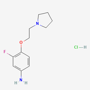 [3-Fluoro-4-(2-pyrrolidin-1-ylethoxy)phenyl]amine hydrochloride