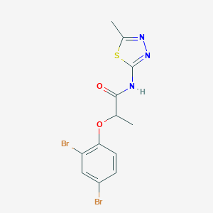 molecular formula C12H11Br2N3O2S B310318 2-(2,4-dibromophenoxy)-N-(5-methyl-1,3,4-thiadiazol-2-yl)propanamide 