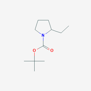 molecular formula C11H21NO2 B3103213 Tert-butyl 2-ethylpyrrolidine-1-carboxylate CAS No. 1433995-57-3