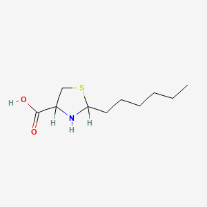 molecular formula C10H19NO2S B3103257 2-Hexyl-1,3-thiazolidine-4-carboxylic acid CAS No. 14347-74-1