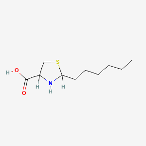 molecular formula C10H19NO2S B3103257 2-己基-1,3-噻唑烷-4-羧酸 CAS No. 14347-74-1