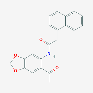molecular formula C21H17NO4 B310327 N-(6-acetyl-1,3-benzodioxol-5-yl)-2-(1-naphthyl)acetamide 