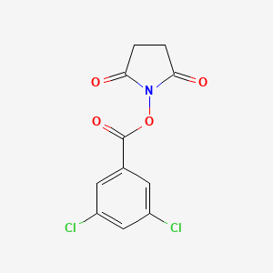 molecular formula C11H7Cl2NO4 B3103284 2,5-Dioxopyrrolidin-1-yl 3,5-dichlorobenzoate CAS No. 143558-02-5