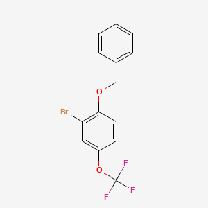 molecular formula C14H10BrF3O2 B3103287 2-Benzyloxy-5-(trifluoromethoxy)bromobenzene CAS No. 143582-95-0
