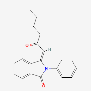 (3E)-3-(2-oxohexylidene)-2-phenylisoindol-1-one