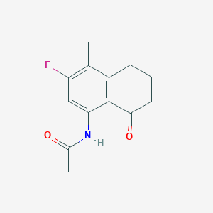 molecular formula C13H14FNO2 B3103315 N-(3-Fluoro-4-methyl-8-oxo-5,6,7,8-tetrahydronaphthalen-1-yl)acetamide CAS No. 143655-58-7