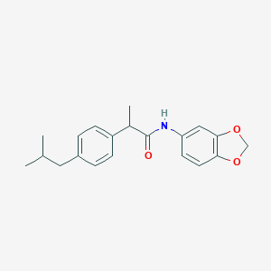 molecular formula C20H23NO3 B310332 N-(1,3-benzodioxol-5-yl)-2-(4-isobutylphenyl)propanamide 