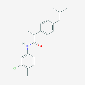 molecular formula C20H24ClNO B310333 N-(3-chloro-4-methylphenyl)-2-(4-isobutylphenyl)propanamide 