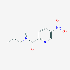 molecular formula C9H11N3O3 B3103338 N-丙基 5-硝基吡啶甲酰胺 CAS No. 1437794-74-5