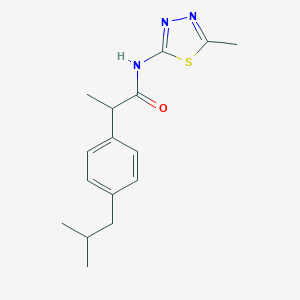 molecular formula C16H21N3OS B310334 2-(4-isobutylphenyl)-N-(5-methyl-1,3,4-thiadiazol-2-yl)propanamide 