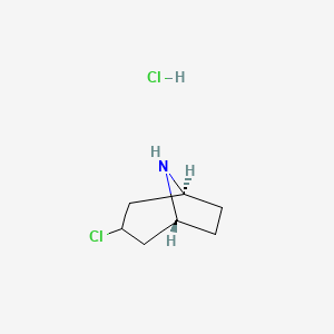 molecular formula C7H13Cl2N B3103343 3-alpha-Chloronortropane hydrochloride CAS No. 14379-07-8