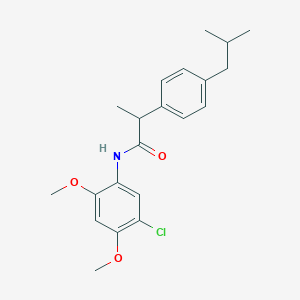 molecular formula C21H26ClNO3 B310335 N-(5-chloro-2,4-dimethoxyphenyl)-2-(4-isobutylphenyl)propanamide 