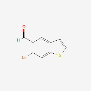molecular formula C9H5BrOS B3103353 6-Bromobenzo[b]thiophene-5-carbaldehyde CAS No. 143810-54-2