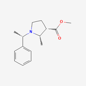 molecular formula C15H21NO2 B3103371 Methyl (2S,3S)-2-methyl-1-[(1S)-1-phenylethyl]pyrrolidine-3-carboxylate CAS No. 143878-86-8