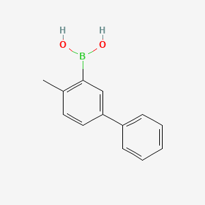 molecular formula C13H13BO2 B3103376 4-Methylbiphenyl-3-ylboronic acid CAS No. 1438810-09-3