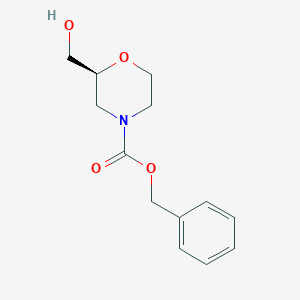 molecular formula C13H17NO4 B3103388 (S)-benzyl 2-(hydroxymethyl)morpholine-4-carboxylate CAS No. 1439373-46-2