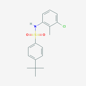 molecular formula C17H20ClNO2S B310339 4-tert-butyl-N-(3-chloro-2-methylphenyl)benzenesulfonamide 