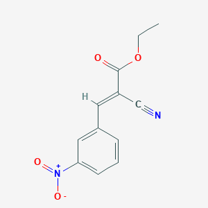 molecular formula C12H10N2O4 B3103401 Ethyl 2-cyano-3-(3-nitrophenyl)acrylate CAS No. 14394-75-3