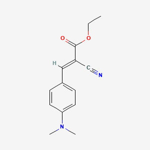 molecular formula C14H16N2O2 B3103403 2-氰基-3-[4-(二甲氨基)苯基]丙烯酸乙酯 CAS No. 14394-77-5