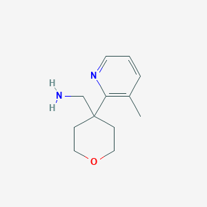 molecular formula C12H18N2O B3103430 [4-(3-Methylpyridin-2-yl)oxan-4-yl]methanamine CAS No. 1439896-86-2