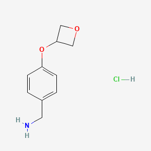 molecular formula C10H14ClNO2 B3103438 [4-(氧杂环丁-3-氧基)苯基]甲胺盐酸盐 CAS No. 1439900-28-3