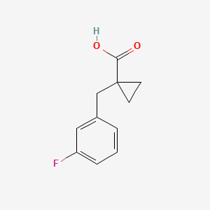 molecular formula C11H11FO2 B3103448 1-[(3-Fluorophenyl)methyl]cyclopropane-1-carboxylic acid CAS No. 1439902-29-0