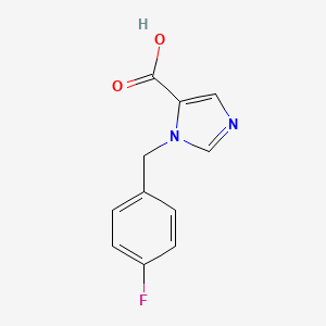 molecular formula C11H9FN2O2 B3103449 1-(4-Fluorobenzyl)-1H-imidazole-5-carboxylic acid CAS No. 1439902-43-8