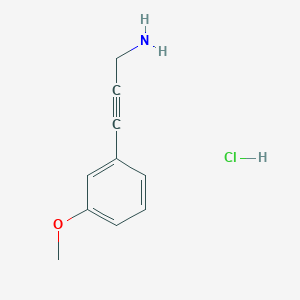molecular formula C10H12ClNO B3103452 3-(3-甲氧基苯基)丙-2-炔-1-胺盐酸盐 CAS No. 1439904-35-4
