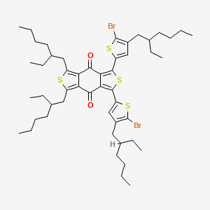 molecular formula C50H70Br2O2S4 B3103455 1,3-Bis(5-bromo-4-(2-ethylhexyl)thiophen-2-yl)-5,7-bis(2-ethylhexyl)benzo[1,2-c:4,5-c']dithiophene-4,8-dione CAS No. 1439937-07-1