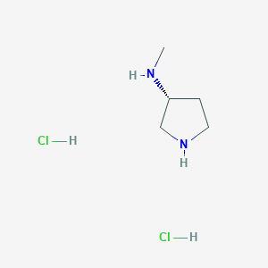 molecular formula C5H14Cl2N2 B3103474 (3R)-(+)-3-(Methylamino)pyrrolidine 2HCl CAS No. 144043-18-5