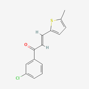 molecular formula C14H11ClOS B3103478 (2E)-1-(3-Chlorophenyl)-3-(5-methylthiophen-2-yl)prop-2-en-1-one CAS No. 1440663-33-1
